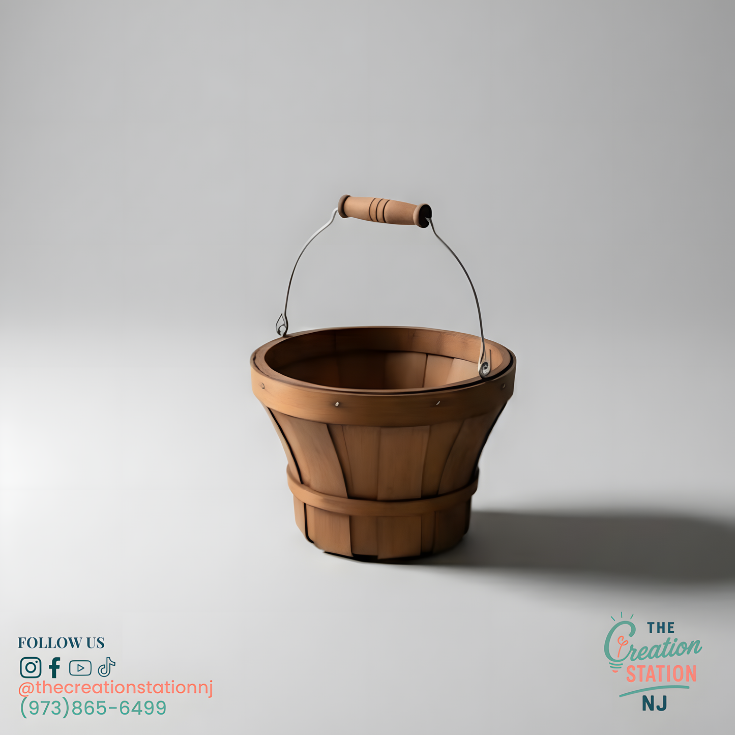 Small Wood Bucket Barrels | The Creation Station NJ