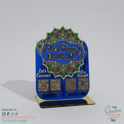 15" Social Media Sign – Custom Acrylic or Wood | The Creation Station NJ