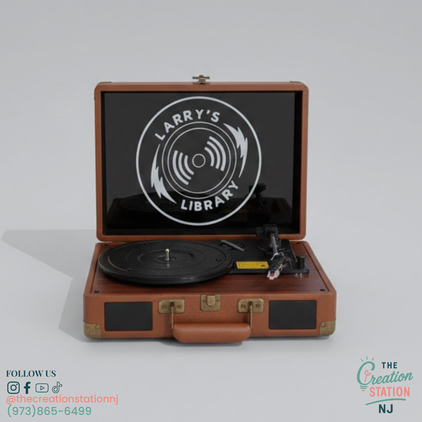 15" Social Media Sign – Custom Acrylic or Wood | The Creation Station NJ