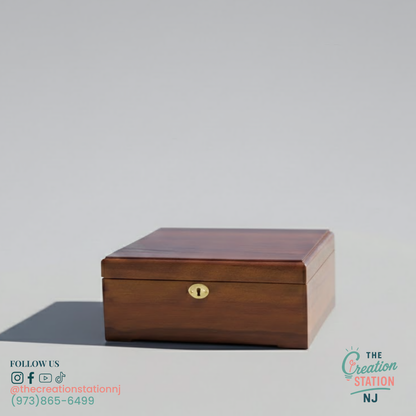 Acacia Wood Jewelry Box | The Creation Station NJ | The Creation Station NJ