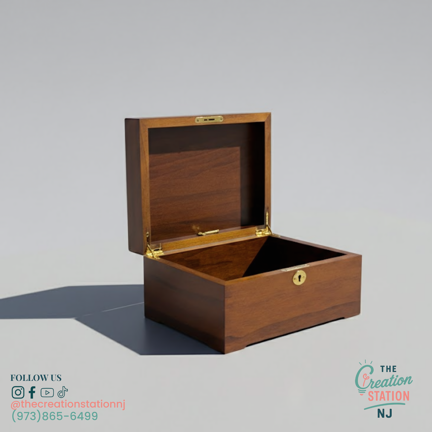 Acacia Wood Jewelry Box | The Creation Station NJ | The Creation Station NJ