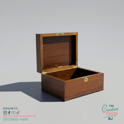 Acacia Wood Jewelry Box | The Creation Station NJ | The Creation Station NJ