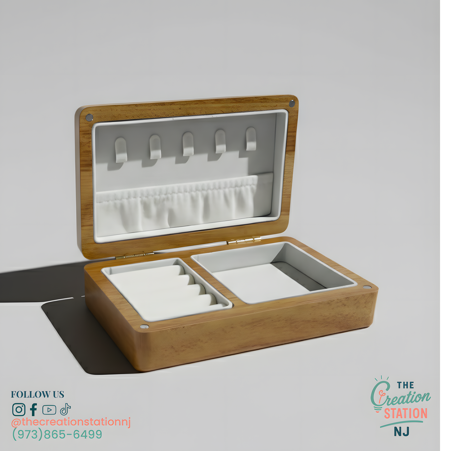 Acacia Wood Jewelry Box | The Creation Station NJ | The Creation Station NJ