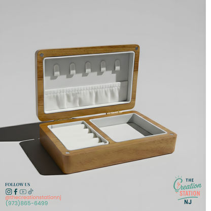 Acacia Wood Jewelry Box | The Creation Station NJ | The Creation Station NJ