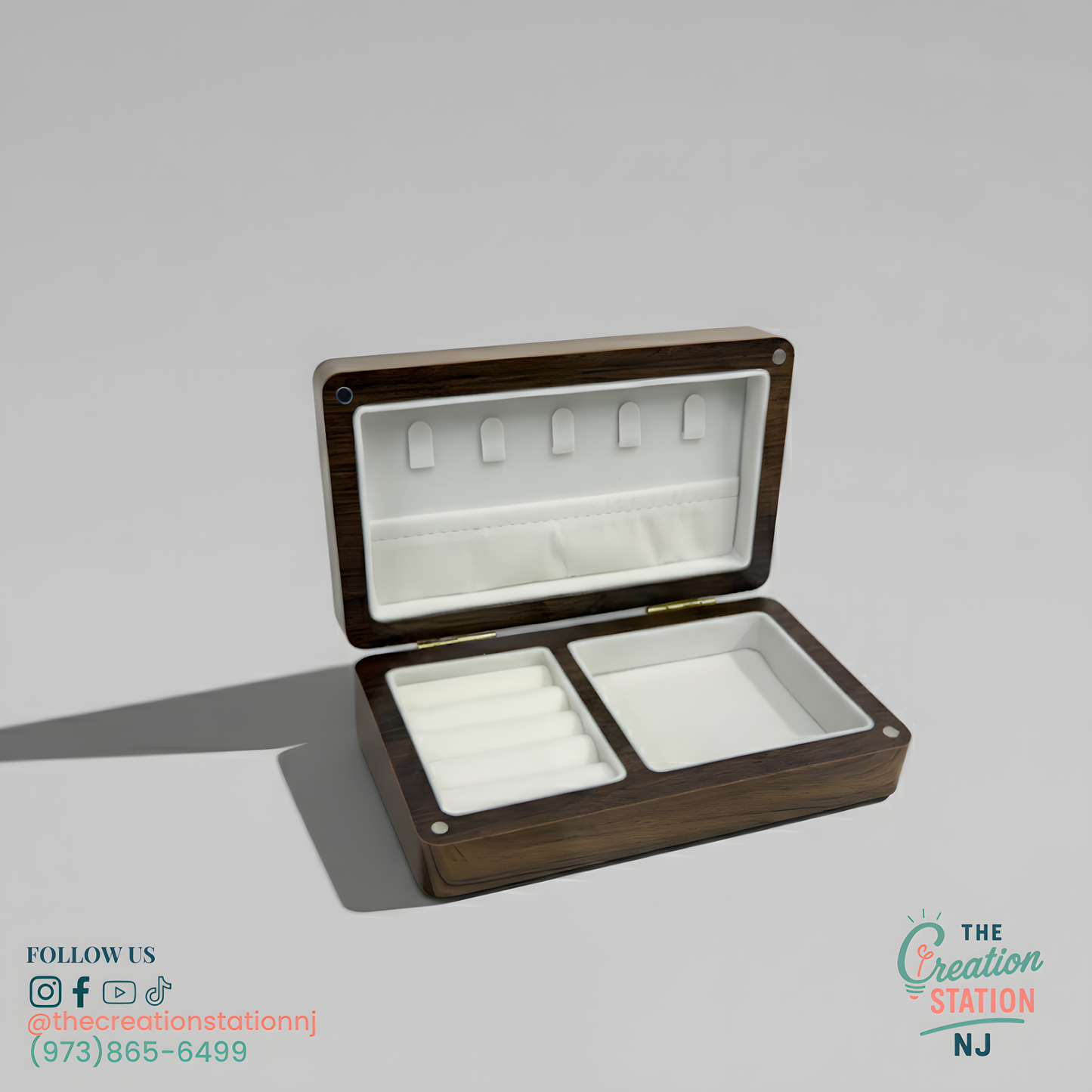 Acacia Wood Jewelry Box | The Creation Station NJ | The Creation Station NJ