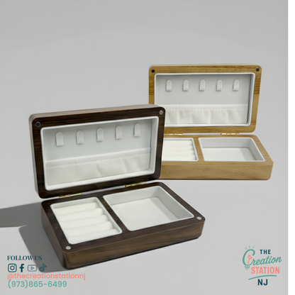 Acacia Wood Jewelry Box | The Creation Station NJ | The Creation Station NJ