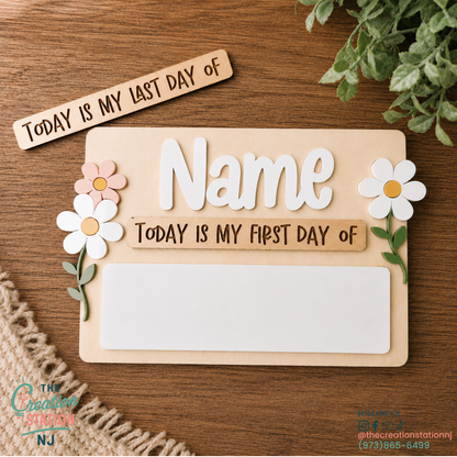 Personalized Wood & Acrylic School Milestone Sign.
