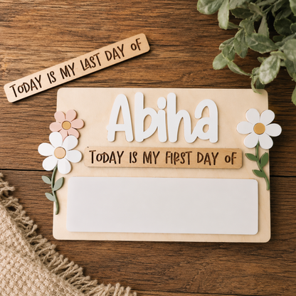Personalized Wood & Acrylic School Milestone Sign.