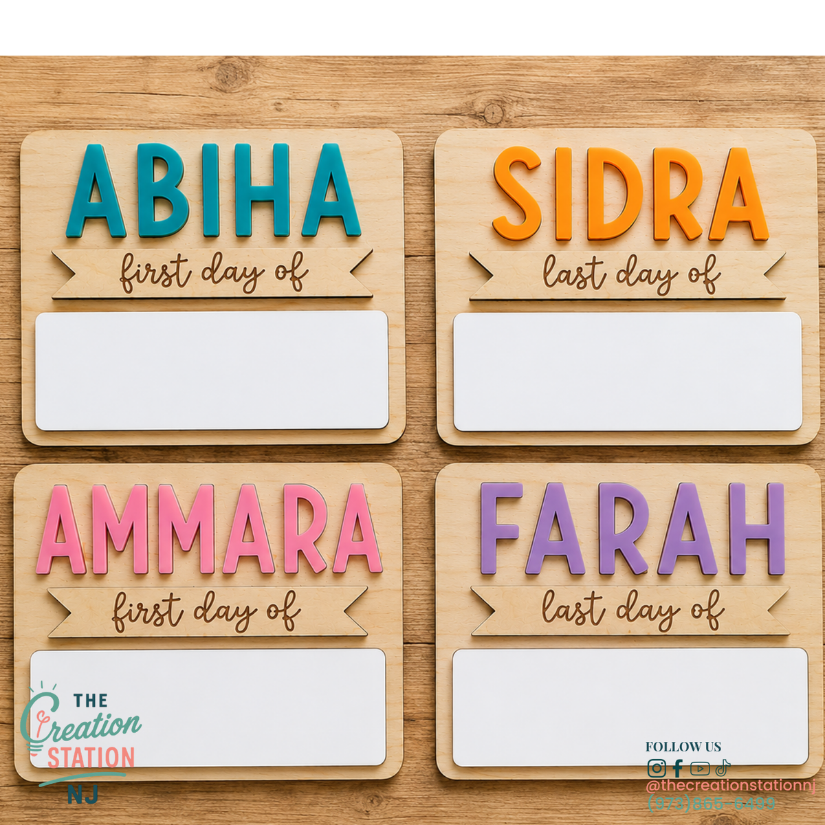 Personalized Wood & Acrylic School Milestone Sign.