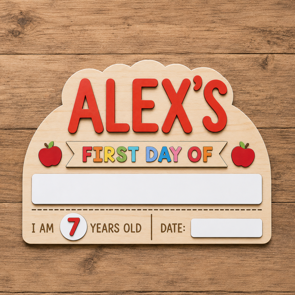 Personalized Wood & Acrylic School Milestone Sign.