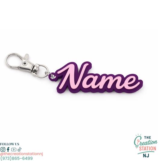 Personalized Acrylic Name Keychain