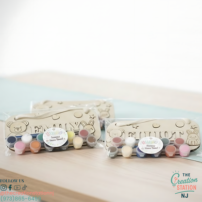Children’s Character Name Paint Kit – Personalized Laser Cut Craft Set | The Creation Station NJ